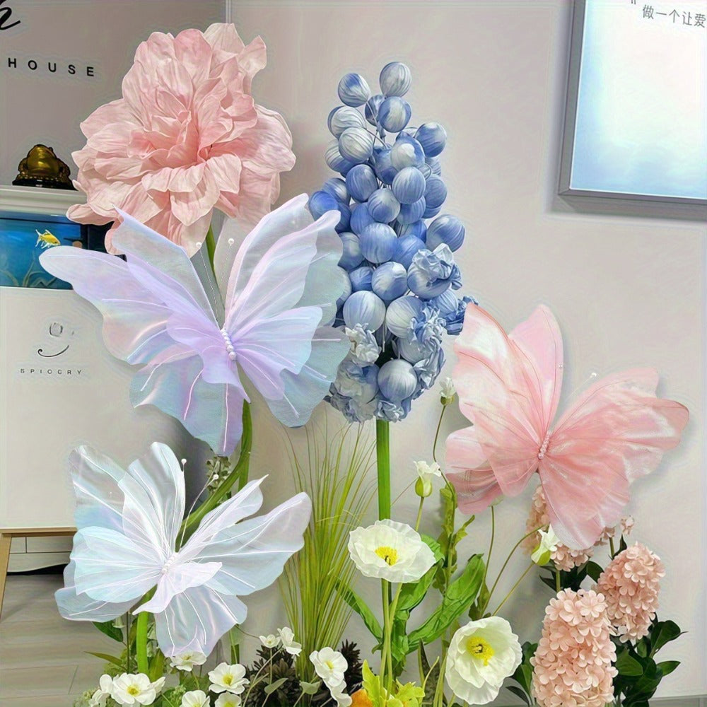3D Butterfly Wall Decor Large 50cm Artificial Butterfly Decorations for Wedding Birthday Baby Shower Party Home Wall Decor 3 Pieces