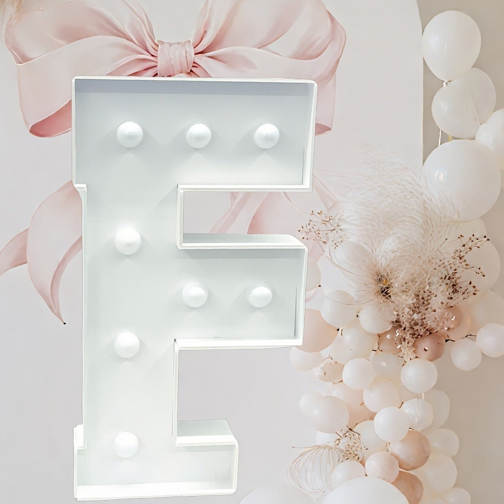 Marquee Letter Lights 3ft LED Light Up Letters for Weddings, Proposals & Celebrations - Cool White Lighted KT Board DIY Display Frame