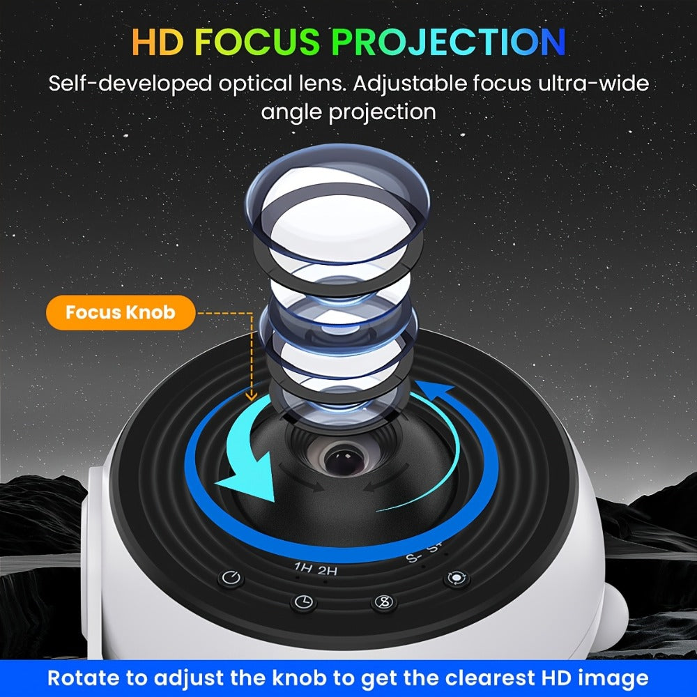 Galaxy Earth Projector Lamp 4K HD with 13 Film Cards Globe Night Light Projector for Bedroom - Star Galaxy Projection Table Lamp for Home Decor, Kids Room, Ambient Lighting & Gift