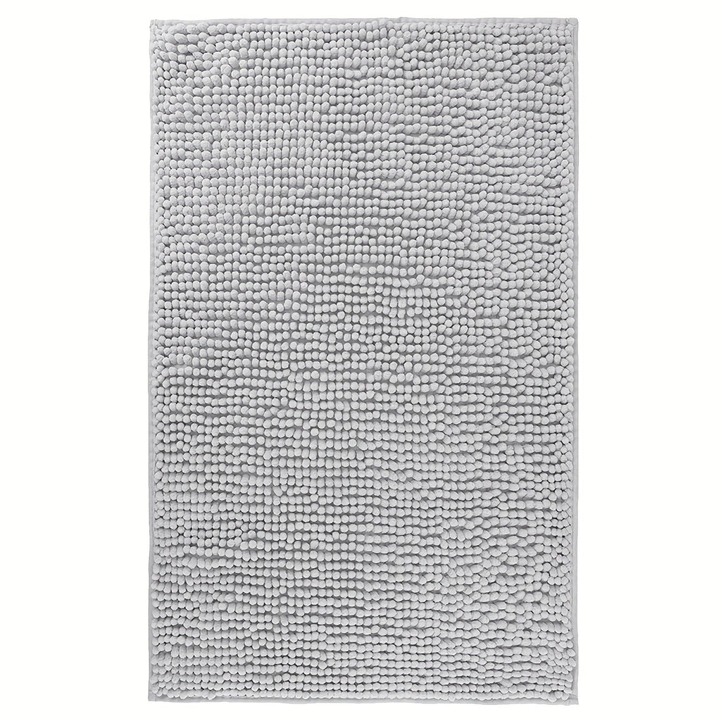 Chenille Bath Rug Extra Thick Soft Absorbent Non-Slip Bathroom Mat Machine Washable, Multiple Sizes & Colors