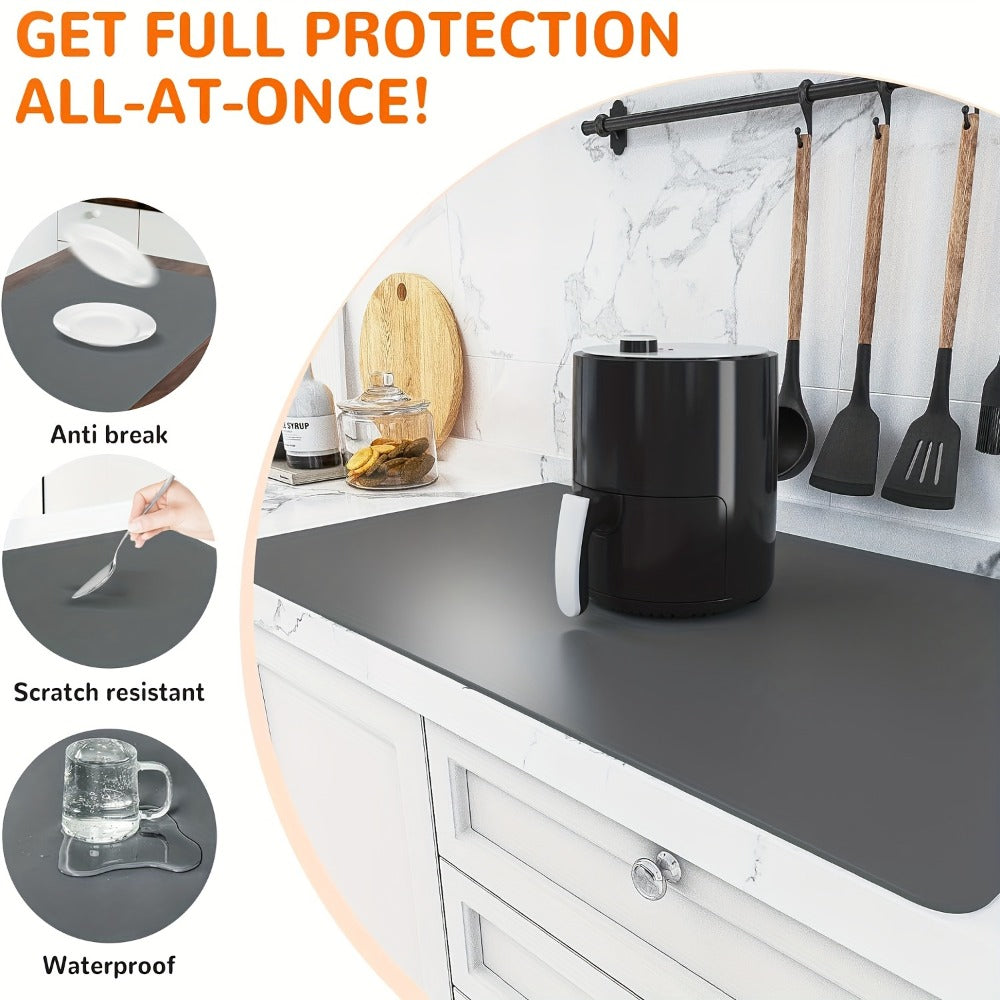 Extra Large Silicone Mat for Kitchen Counter ¨C Nonslip Heat Resistant Countertop Protector, Nonstick Waterproof Craft Mat & Placemat, Multiple Sizes & Colors
