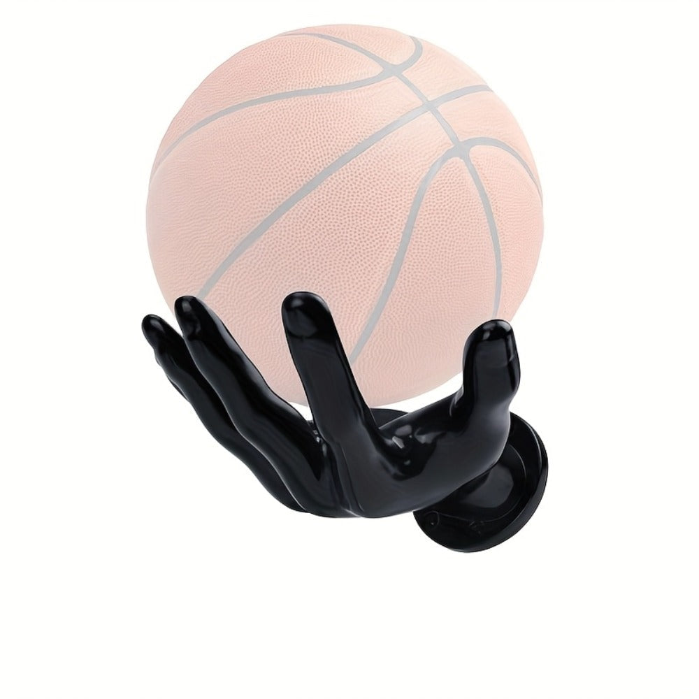 Wall Mounted Hand Shape Sports Ball Display Shelf - Decorative Storage Organizer for Basketball Football Volleyball Rugby Baseball Collection