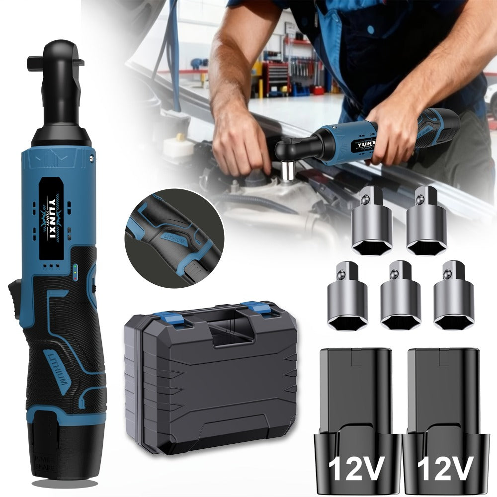 12V Brushless Electric Ratchet Wrench Set with Battery & Quick Charger ¨C Wireless Car Repair Tool Kit for Home & Auto, Holiday Gift for Men