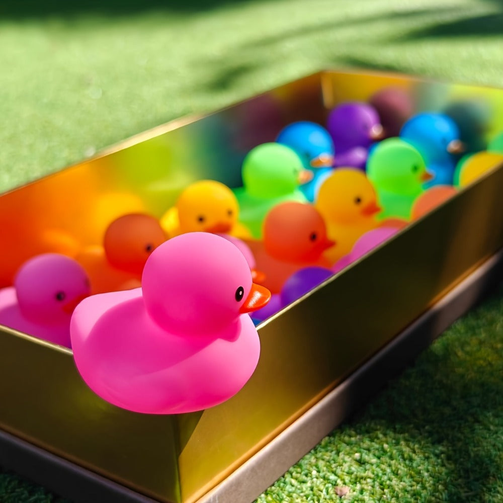 36Pcs Rainbow Rubber Ducks Bulk Pack ¨C Colorful Mini Bath Toys for Pool Party, Holiday Decor & Kids Gift