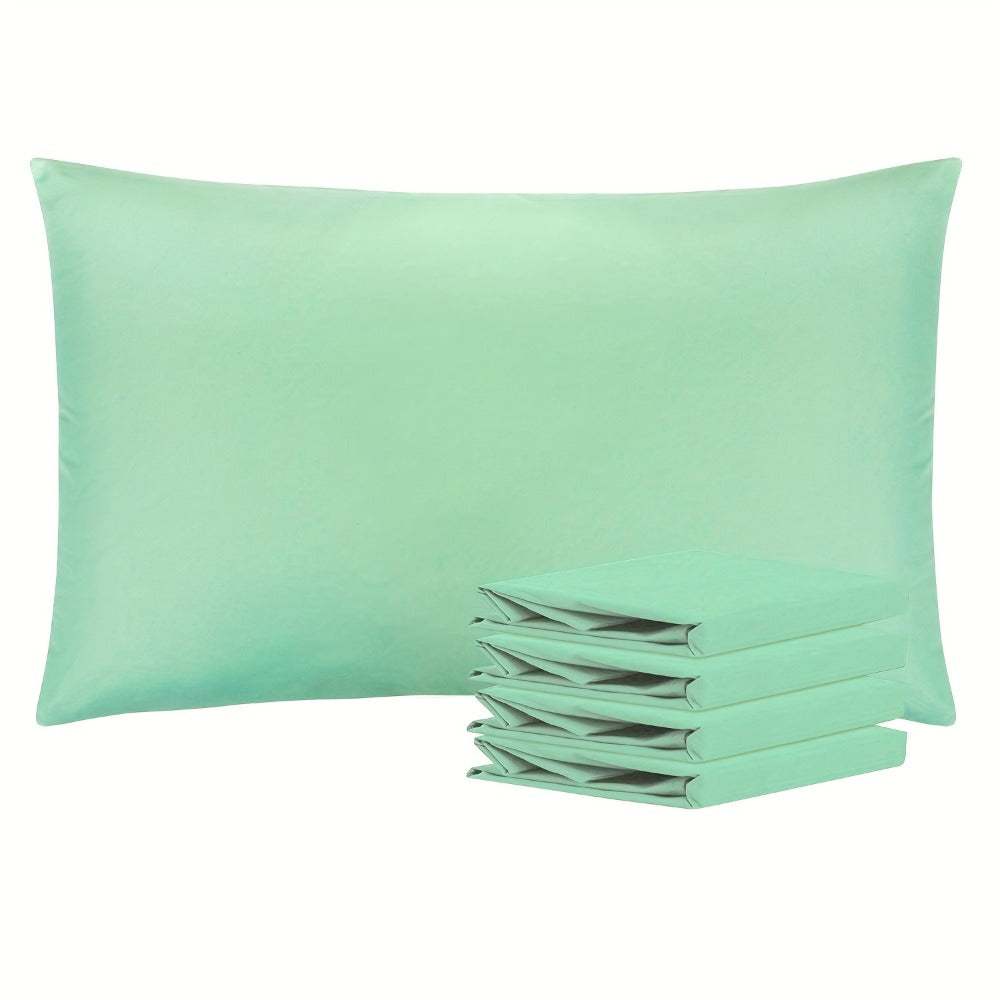 Pillowcases 4 Pack Queen 20x30 ¨C Brushed Microfiber Soft Wrinkle-Free Fade-Resistant Envelope Closure Solid Color 32 Colors