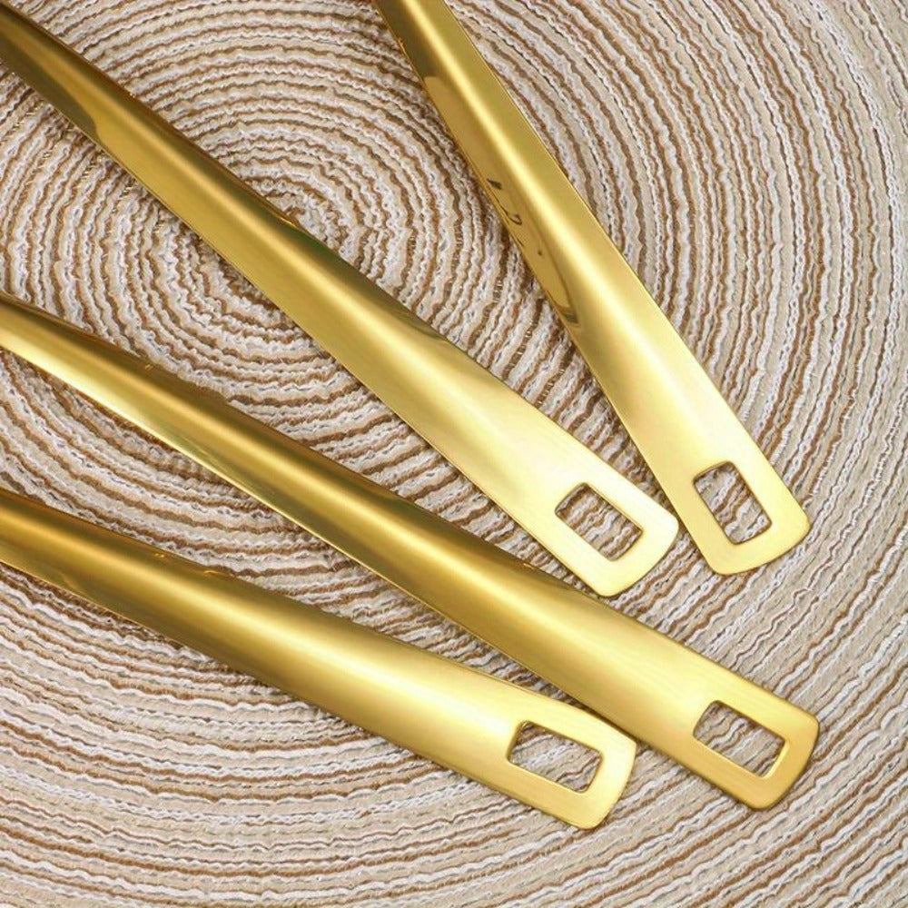 6 Piece Korean Style Stainless Steel Kitchen Utensil Set Cooking Spoons Spatula Ladle Strainer Hot Pot Clips for Cooking Buffet Restaurant