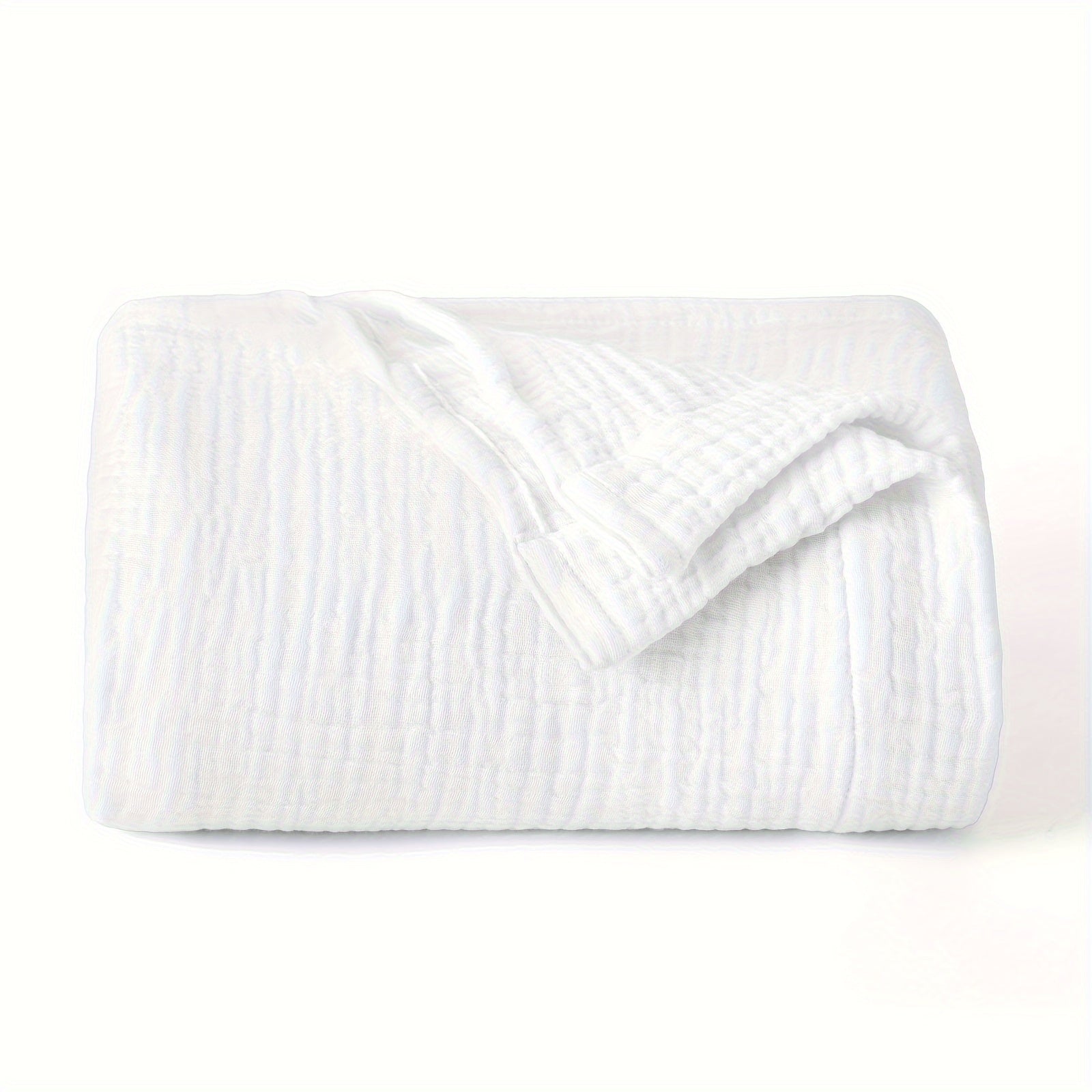 Muslin Blanket 100% Cotton 6-Layer ¨C Breathable Soft Gauze Throw for Couch & Bed, All Season, Machine Washable, 13 Colors, 5 Sizes