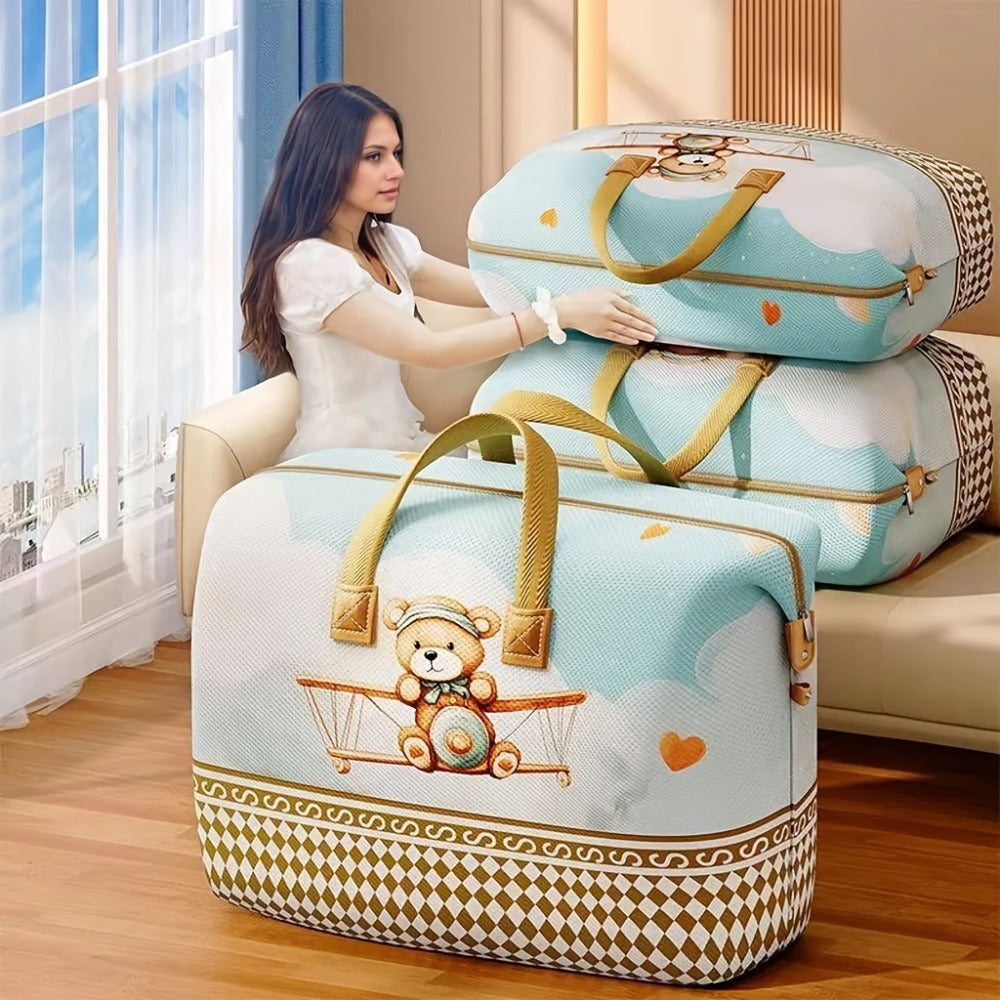 Large Capacity Moisture-Proof Storage Bag for Blankets, Clothes & Bedding ¨C Extra Large Organizer Bag for Moving, Travel & Dorm | Waterproof, Zippered, Space Saving Storage Solution