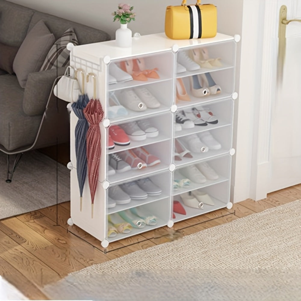 Shoe Rack Organizer Free Standing ¨C Shoe Storage Cabinet for Boots, Slippers & High Heels | 2¡Á6 / 3¡Á8 Tier Shoe Shelf for Closet, Bedroom, Entryway & Hallway | White, Translucent & Black Options