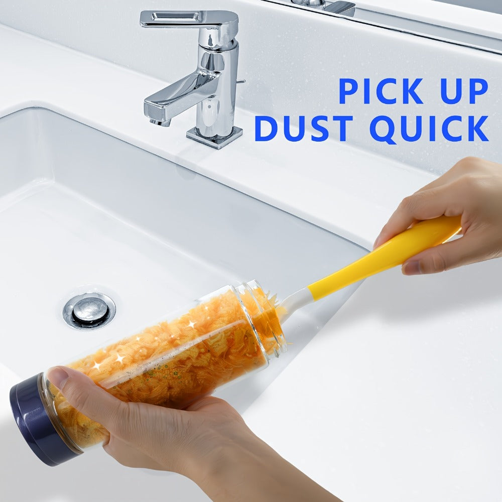 Duster Refills 360 Degree Electrostatic Microfiber Disposable Dusting Refills with Handle Compatible with Swiffer Duster for Furniture Clothing Glassware Electronics Multi-Surface 28 60 120 Count