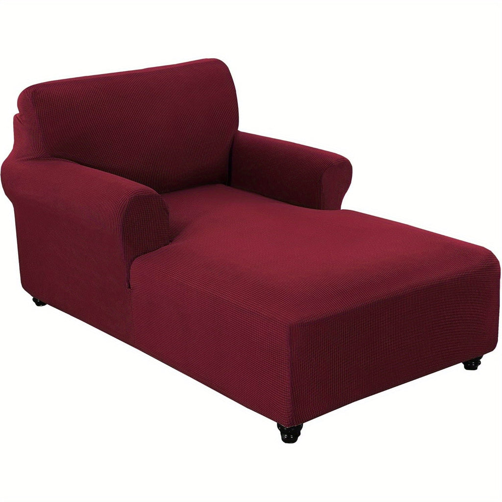 Chaise Lounge Cover Stretch Slipcover Jacquard Fabric Chair Sofa Protector for Living Room Bedroom Machine Washable Multi-Color