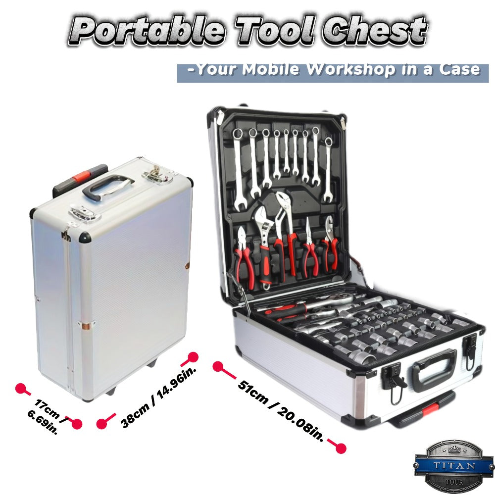 Professional Socket Wrench Tool Set 999 Piece 1/4 3/8 1/2 Drive Ratchet Set with S2 CR-V Sockets for Car Repair Bicycle and Mechanical Work