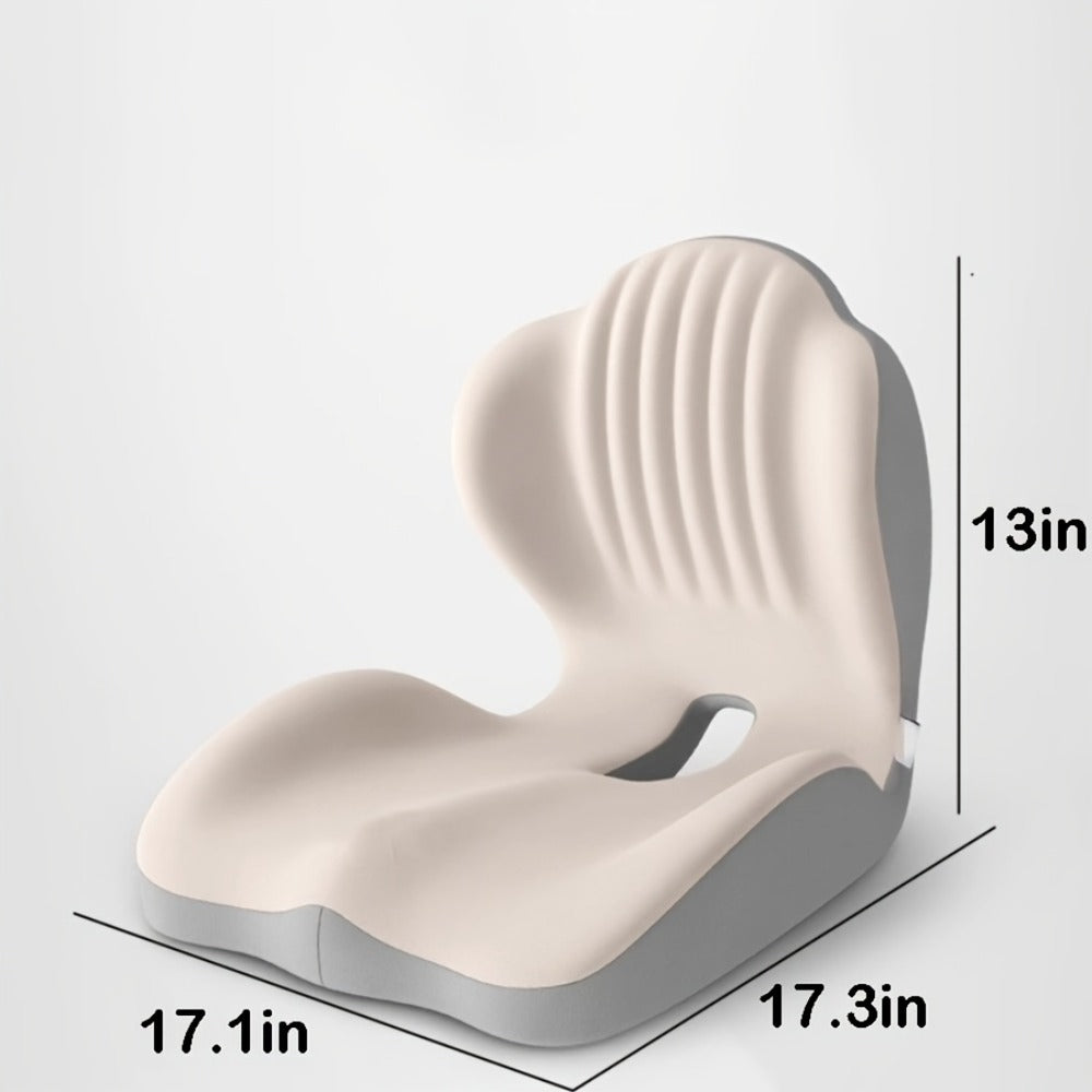Hip & Lumbar Support Seat Cushion Ergonomic Memory Foam ¨C Breathable High-Density Back Support Pillow for Office Chair, Car Seat & Long Sitting, Daily Use or Gift