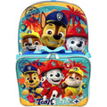 Kids Backpack with Lunch Box Set 16 Inch ¨C Paw Patrol Boys School Bag with Removable Matching Lunchbox, Red Blue, Toddler Kindergarten Elementary Bookbag