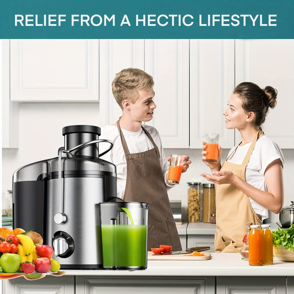 Centrifugal Juicer Machine 3-Inch Wide Mouth 3-Speed Settings ¨C High Juice Yield Fast Extraction for Fruits & Vegetables | Easy Clean Detachable Parts Food Processor Blender Kitchen Appliance