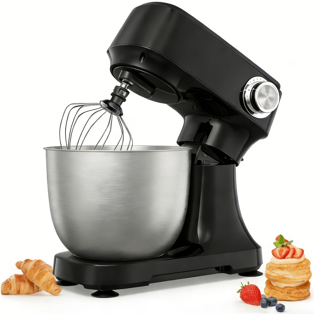 Electric Food Mixer 4.8 Qt 12-Speed Portable Lightweight Stand Mixer for Daily Baking with Egg Whisk Dough Hook Flat Beater Kitchen Tilt-Head Mixer