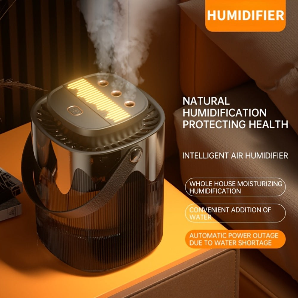 Large Capacity Desktop Humidifier with Night Light ¨C 101oz 3-Nozzle USB Rechargeable Cool Mist Humidifier for Bedroom, Office, Dorm & Home, Quiet Air Humidifier with LED Night Light, Holiday Gift