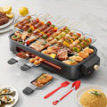 Electric Grill 2-in-1 Indoor BBQ & Frying Pan ¨C 1500W Temperature Control, Non-Stick Detachable Cooking Board, Portable Electric Grill for Meat, Dishwasher Safe, Christmas Gift Idea with Gift Bag