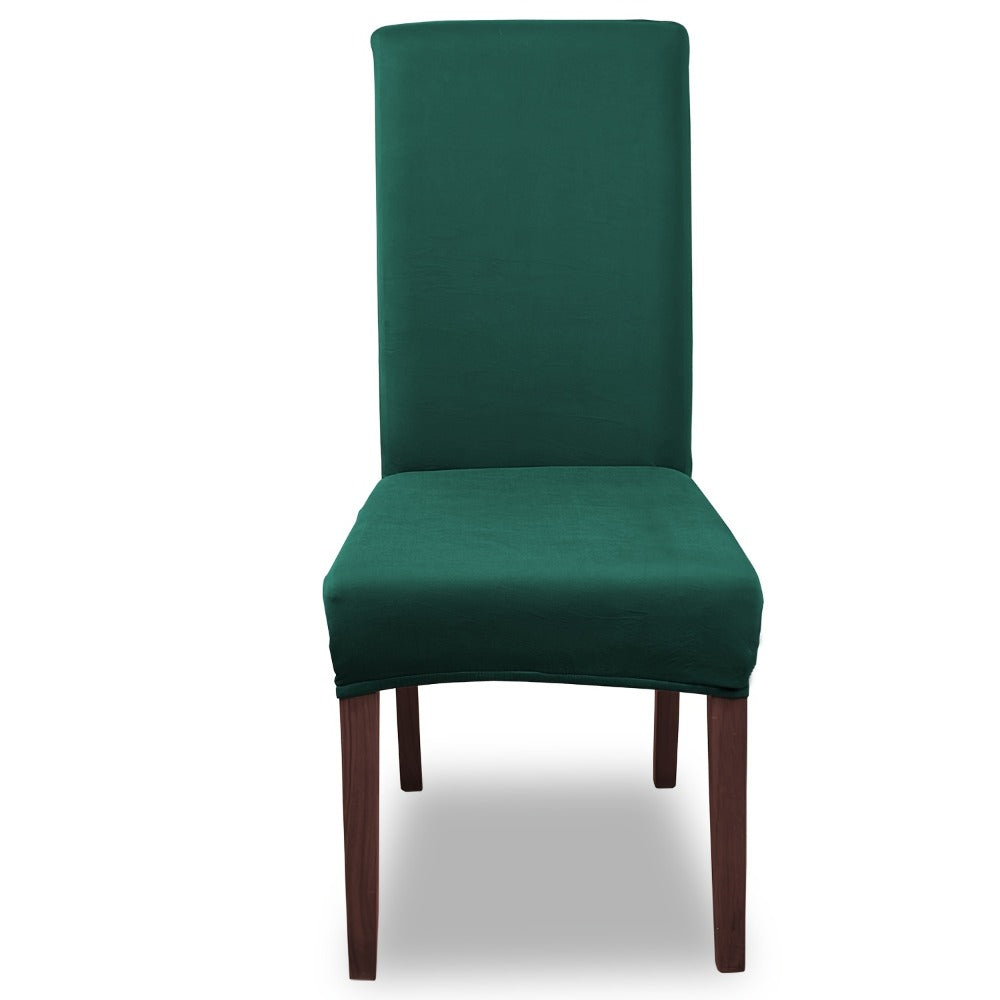 Silky Fiber Elastic Dining Chair Covers Set | Stretch Milk Fiber Slipcover, All-in-One Furniture Protector for Kitchen Wedding Office Hotel Living Room, 4pcs or 6pcs, 8 Colors