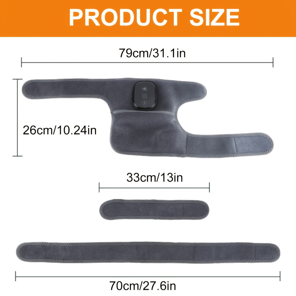Knee Massager with Heat and Vibration ¨C 3-in-1 Wireless Joint Massager for Knees, Shoulders & Elbows | Heating Pad & Vibrating Therapy for Pain Relief and Recovery