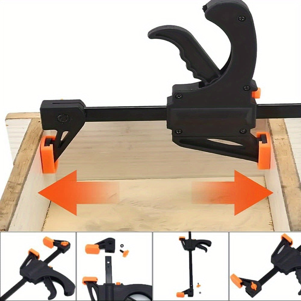 F Clamp Woodworking Quick Clamp Set Ratcheting Bar Clamp with Trigger Handle for Wood Glue DIY Projects