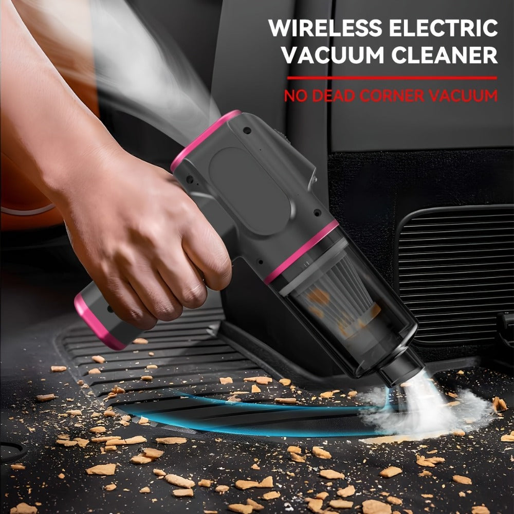 Cordless Handheld Vacuum Cleaner 6KPA, Wireless Portable Vacuum with Suction & Blow Function, USB Rechargeable, Whirlwind Cyclone Filter for Home Car Office Pet Hair Dust Quiet Low Noise