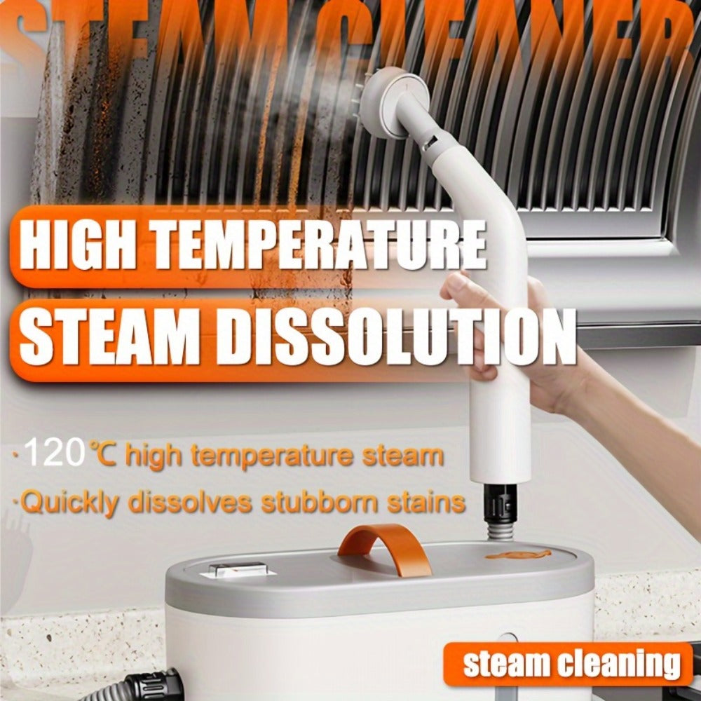 Portable Steam Cleaner 1200W, 2.3Bar High-Pressure Handheld Steam Cleaner 15-Second Heat-Up, 750ML Tank, 9-Piece Accessory Kit for Tile, Grout, Floor, Car, Kitchen & Bathroom Deep Cleaning