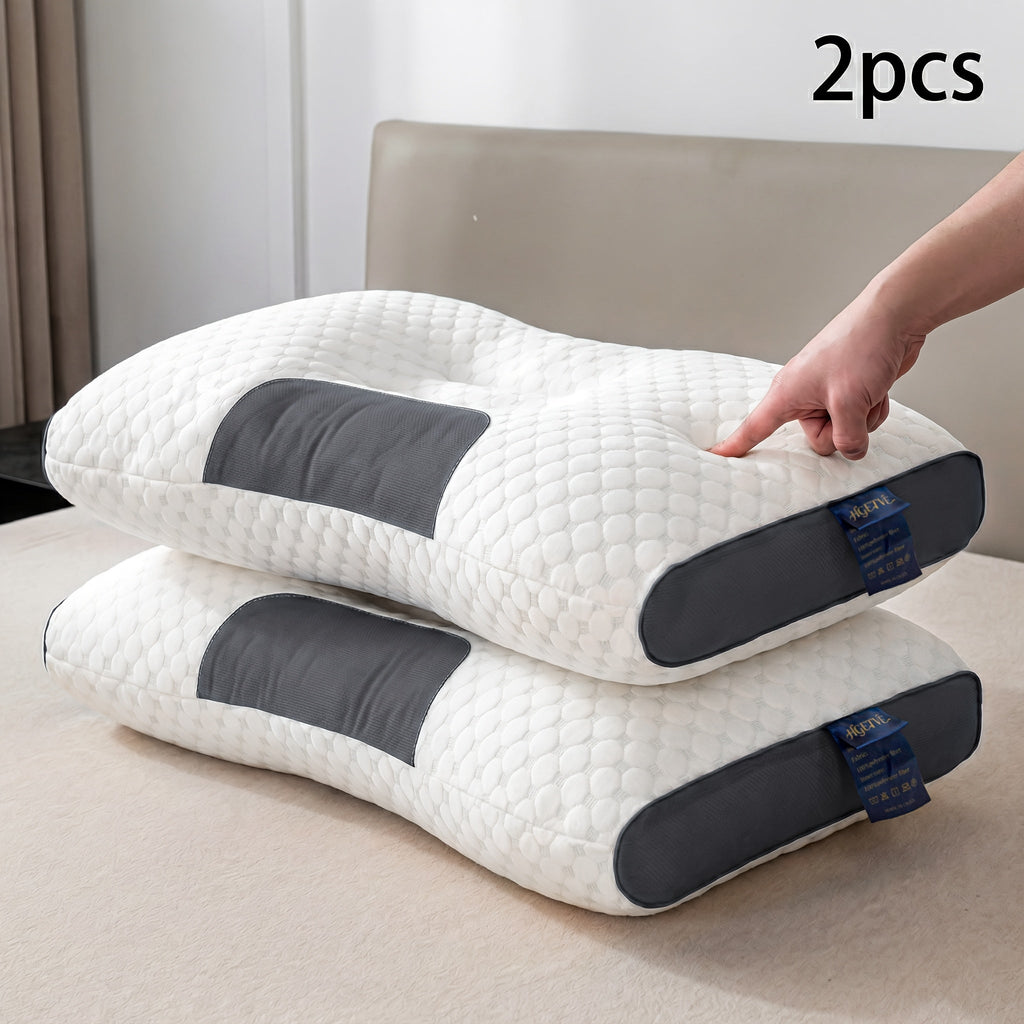Neck Pillow 2 Pack ¨C Breathable Memory Foam Travel Pillow with Removable Zippered Cover, Ergonomic Cervical Support for Neck & Shoulder Pain Relief