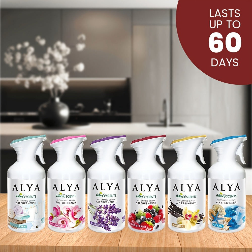 Air Freshener Spray 8.45 oz Aromatherapy Room Spray 1pc or 3pc - 6 Scents Lavender, Vanilla, Cool Linen, Ocean, Mixed Berries & Magnolia, Odor Eliminator for Home, Car, Office, Bathroom, Fabric & Closet
