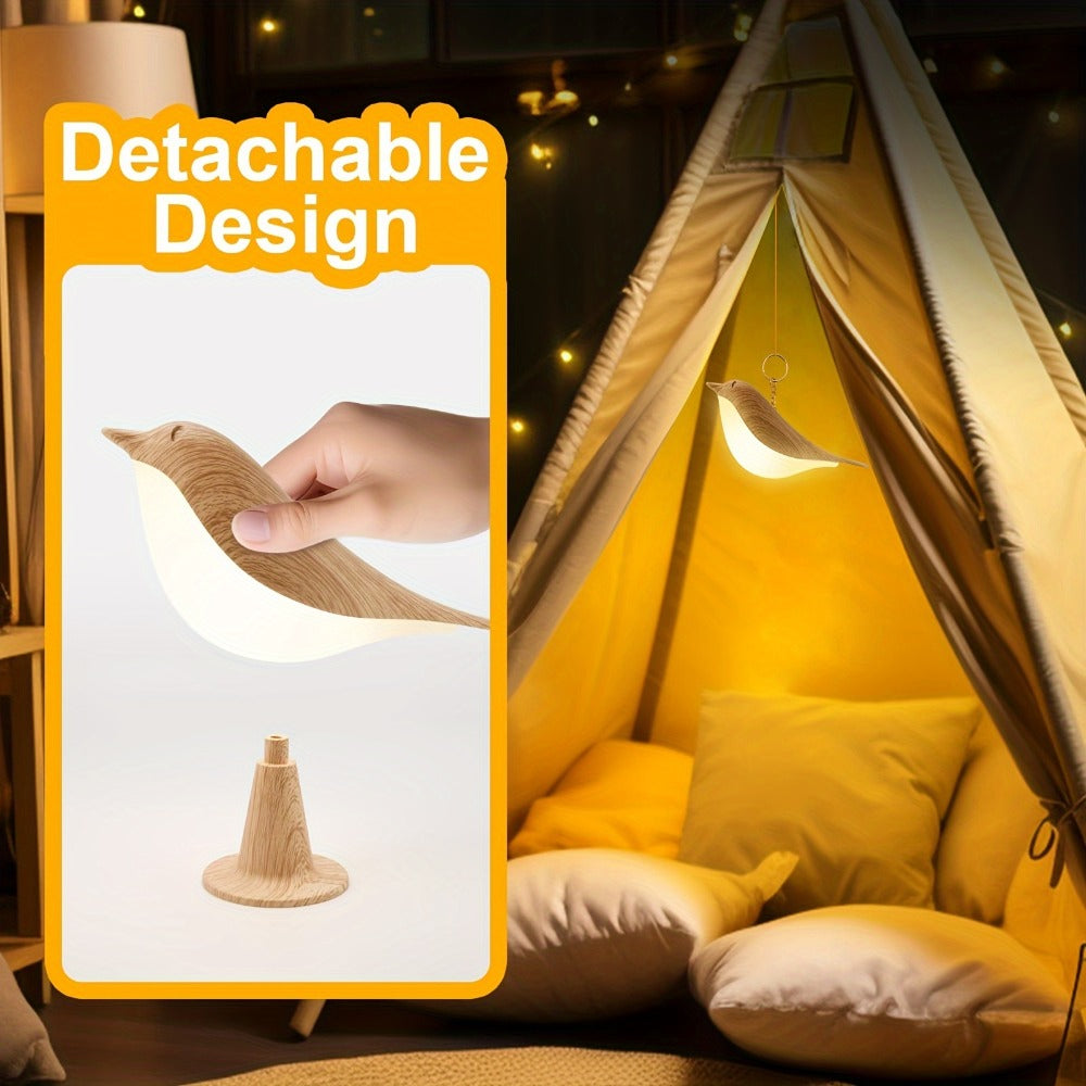 Magpie Bird Desk Lamp 2 Pack 16 Color Dimmable Cordless Night Light USB Charging Touch Control with Aromatherapy Diffuser Function for Bedroom Valentine Gift Festival Home Decor