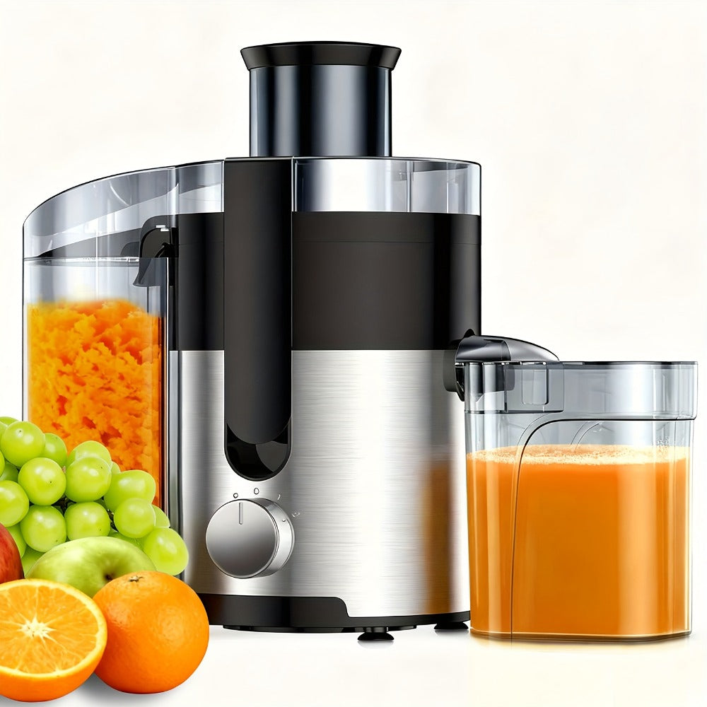 Centrifugal Juicer 600W Wide Mouth Juice Extractor - 3-Inch Feed Chute, High Juice Yield, Fast Juicing, Easy to Clean Detachable Design for Vegetables & Fruits, Multifunctional Juicer Machine