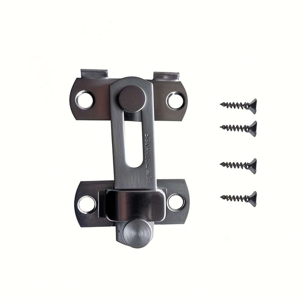 Stainless Steel Door Bolt Lock 180¡ã Flip Latch ¨C Set of 4 Heavy Duty Security Locks with 2 Keys for Garage Stable Bathroom Outdoor Gate Shed Fence Home Door