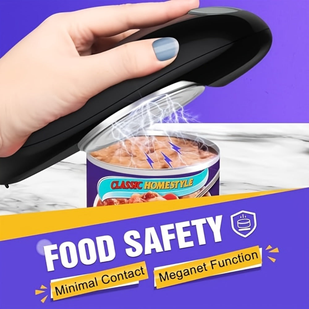 Electric Can Opener, One-Click Auto Shut-Off with Smooth Edge Cut ¡ª Safe & Easy for Elderly, Arthritis, Weak Grip | Fits All Round & Oval Cans | Great Gift for Home, Camping & Kitchen