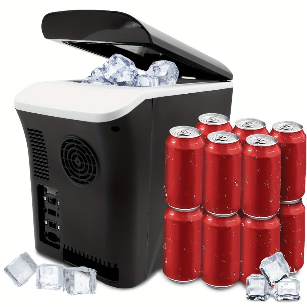 Car Mini Fridge, 3 Gallon 12V/24V DC Portable Car Refrigerator Cooler ¨C Cools to -7¡ãC, Fits 12x330ml Cans, Low Noise & Shockproof Design for Road Trip, RV, Camping and Outdoor Adventures