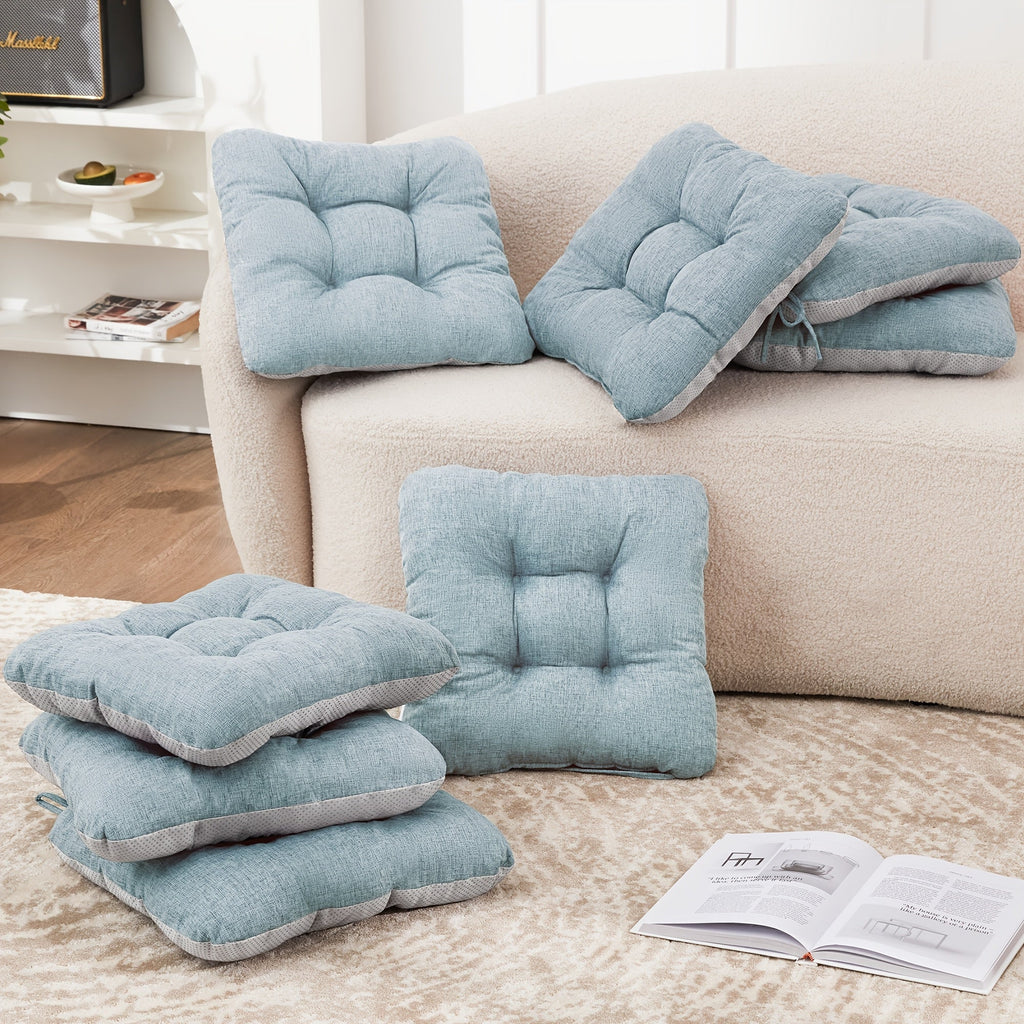 Memory Foam Chair Cushions 4/8 Pack, Non-Slip Seat Pads for Dining Chairs, Kitchen, Office & Patio ¨C Indoor Outdoor Chair Pads M/L Size