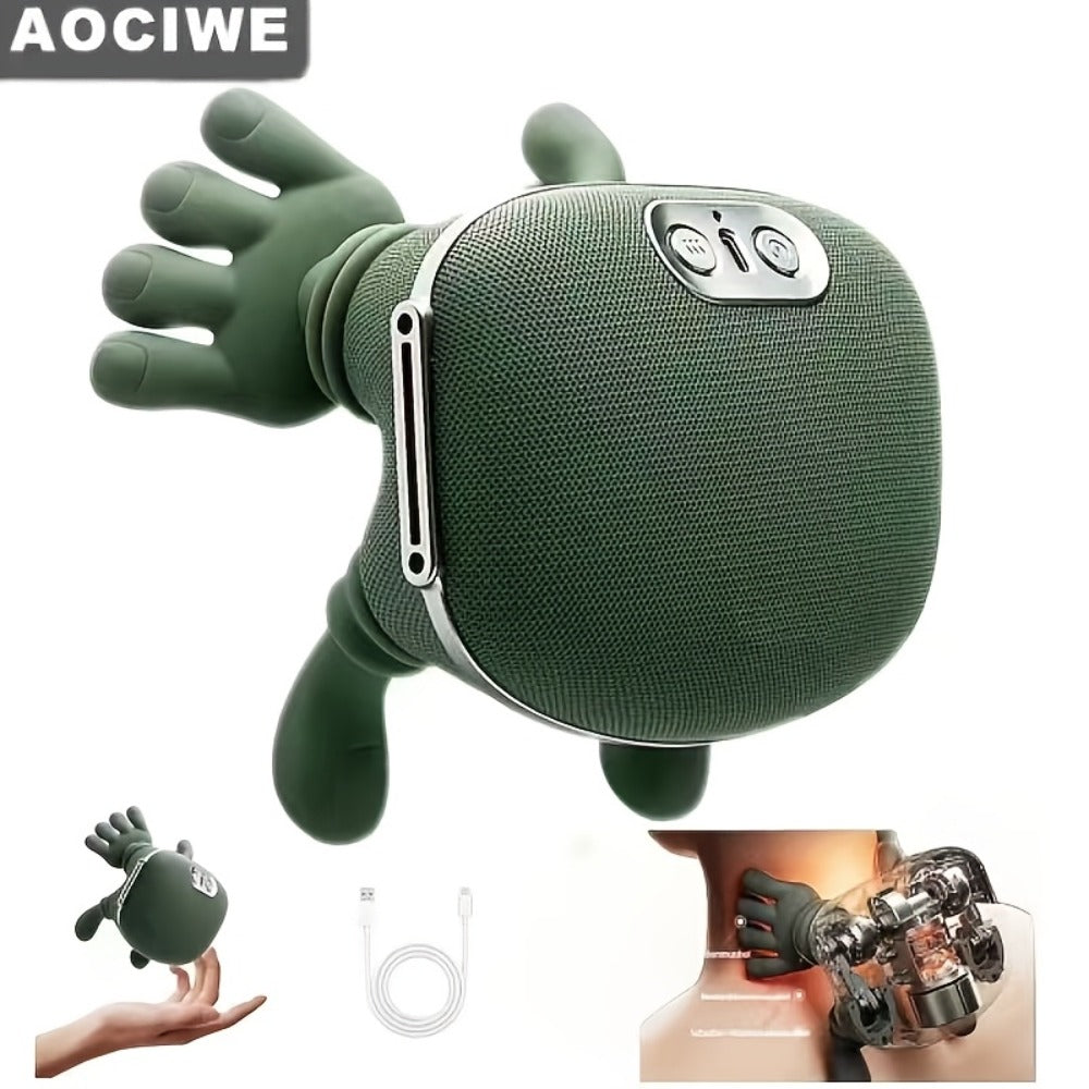 Portable Electric Neck & Shoulder Massager ¨C Japanese-Style Acupressure 3D Kneading with Heat, Deep Tissue Relief for Back, Neck, Shoulders & Abdomen, Compact Office & Travel Massager for Men Women