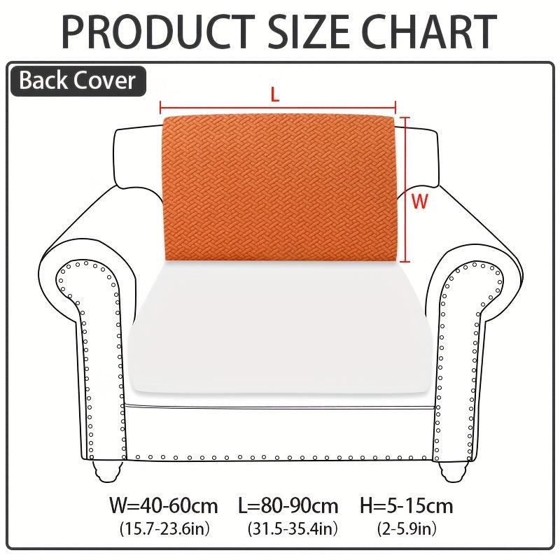 Jacquard Stretch Sofa Cover Non-Slip | Elastic Wear-Resistant Couch Slipcover, Polyester Jacquard Fabric, 1 to 4 Seat Sectional L-Shape, Armrest Backrest, Machine Washable