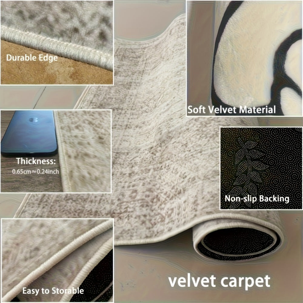 Large Area Rug for Living Room Bedroom ¨C Soft Fluffy Persian Bohemian Style Floor Mat, Anti-Slip Backing, Machine Washable, Vintage Carpet for Modern & Traditional Decor, Multiple Sizes