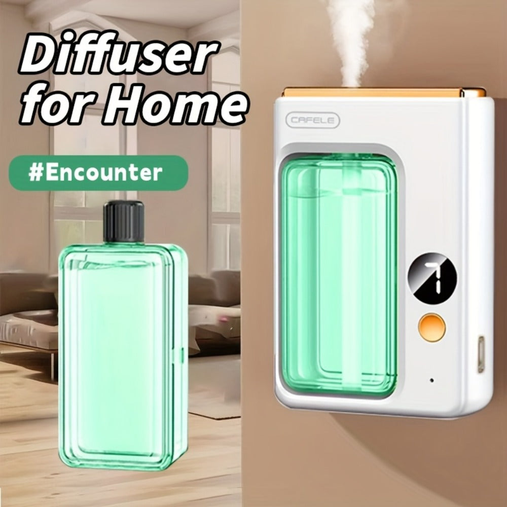 Aroma Diffuser & Humidifier 2-in-1 ¨C USB Powered, 7-Level Mist, Odor Eliminator, Includes Essential Oil (Shangri-La or Encounter), Compact Air Moisturizer & Fragrance Diffuser for Home, Office & Bedroom