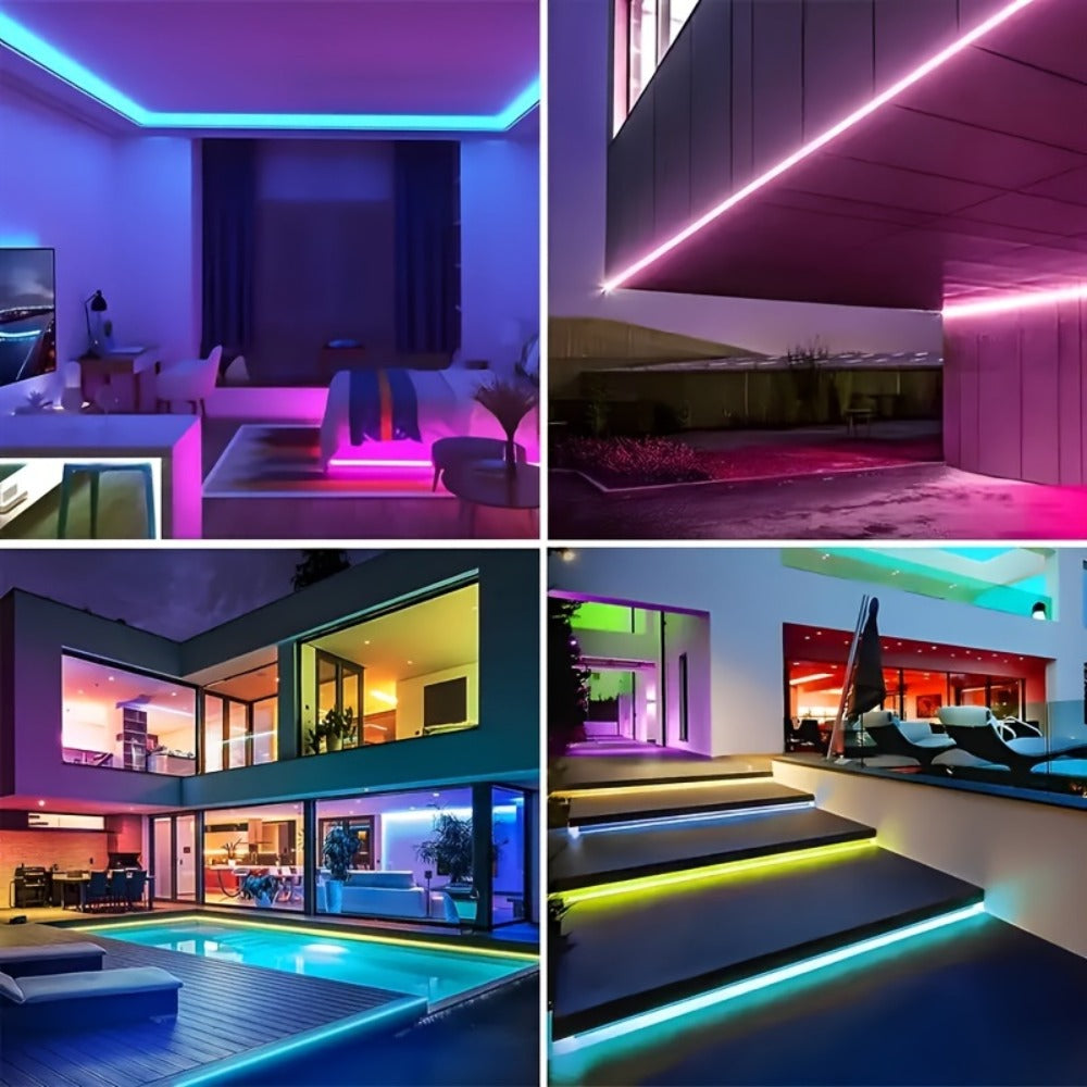 Neon Rope Lights RGB LED Flexible Strip with App & Remote Control, IP65 Waterproof, Music Sync, Cuttable, 24V Safe, DIY Neon Light for Bedroom, Gaming Room, Kitchen, Outdoor, Halloween, Christmas Decor