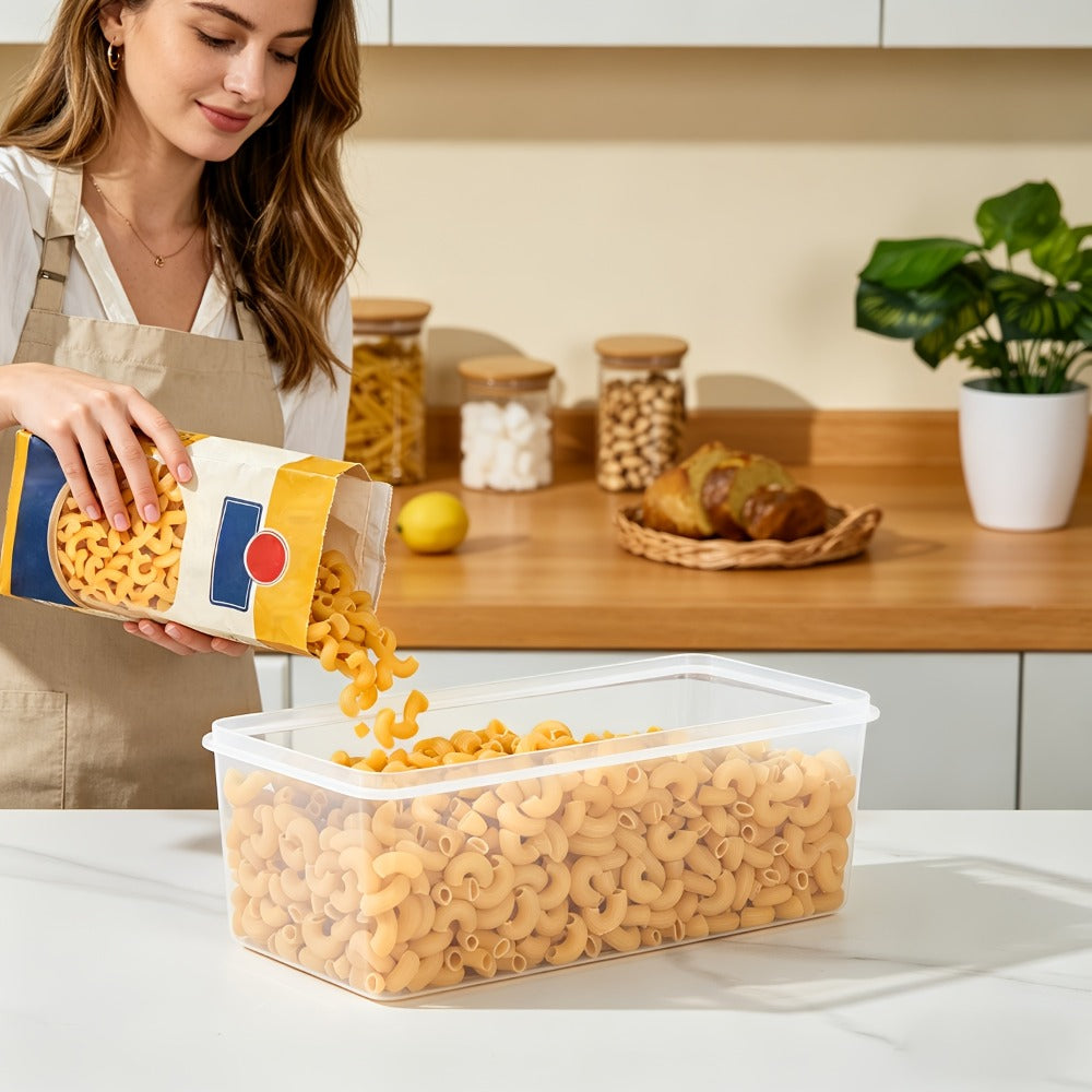 Pantry Storage Containers 4-Pack Airtight with Lids 108oz BPA-Free Plastic Spaghetti Pasta Organizer Gull-Wing Lock Kitchen Pantry Organization Fridge Freezer Safe