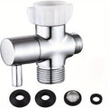 Toilet T-Adapter Diverter Valve with Shutoff - 304 Stainless Steel G7/8 American Thread, Chrome Finish, O-Ring & Mesh Filter Included, No Electricity Required, Universal Toilet Accessory