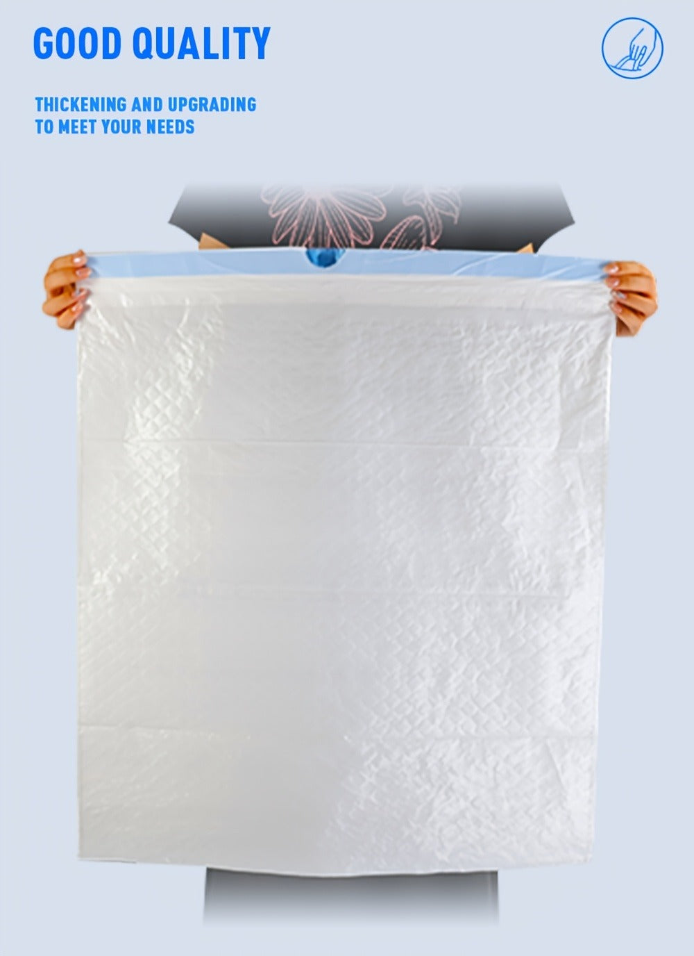 Drawstring Trash Bags 13 Gallon, 150 Count Tall Kitchen Garbage Bags, Puncture & Tear Resistant, Odor Eliminator Technology, Lemon Mint Fresh Scent, Disposable Drawstring Waste Bags for Kitchen Bathroom Office