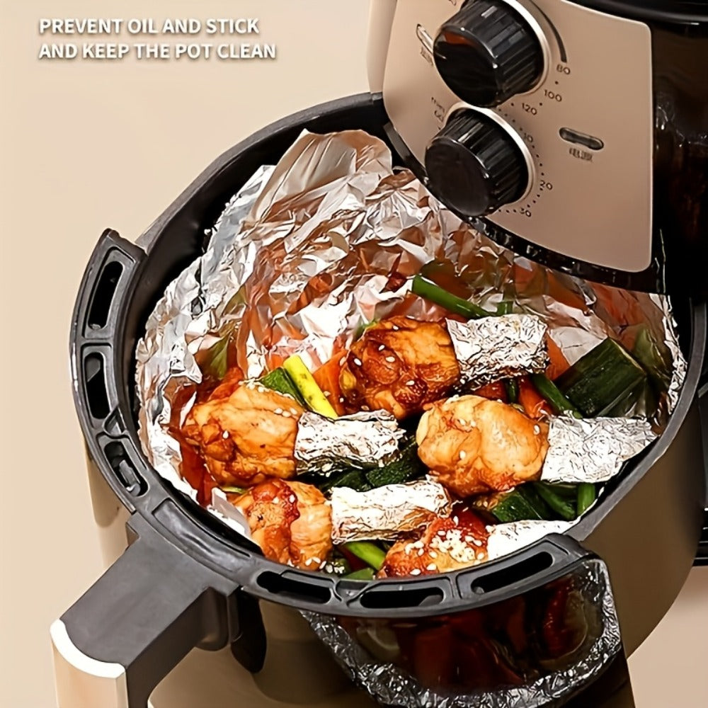 Aluminum Foil Roll Extra Long 787.4 Inch Heavy Duty ¨C Heat Resistant Waterproof Oilproof Tin Foil for Cooking Baking Grilling BBQ | Disposable Kitchen Foil Wrap for Oven Picnic Food Storage Silver