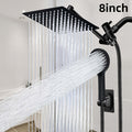 Rain Shower System with Handheld Shower Head ¨C High Pressure Rainfall Showerhead Combo Copper Diverter Anti-Clog 8 10 12 Inch