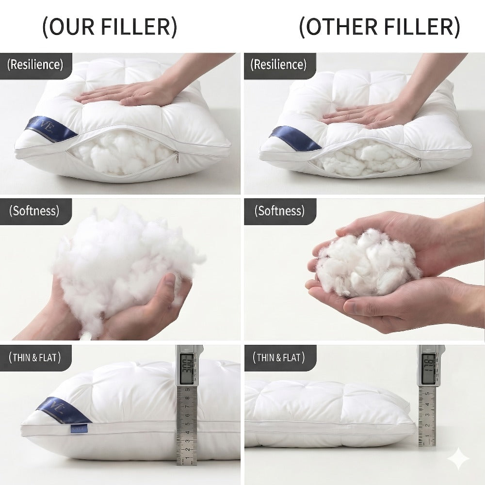 Pillows 2 Pack Queen King Size ¨C Luxury Hotel Quality Deep Sleep Neck Support Pillow High Fluffiness Soft Breathable Fabric All Season Bed Pillow Set
