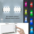 RGB Wall Light 2 Pack Battery Powered - Seven Color Gradient Dimming Night Light with Touch Switch | Festive Atmosphere Lamp for Bedroom, Hallway & Living Room Decoration