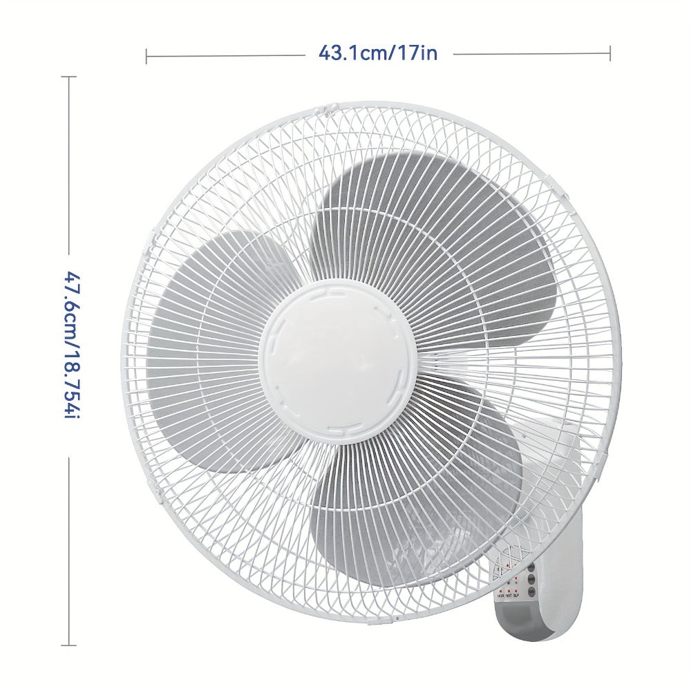 Wall Mounted Fan 18¡±/16¡± with 3 Speed Settings ¨C Quiet Heavy Duty Electric Fan for Home, Garage & Industrial Use, Portable Shop Fan with Adjustable Tilt, Black or White