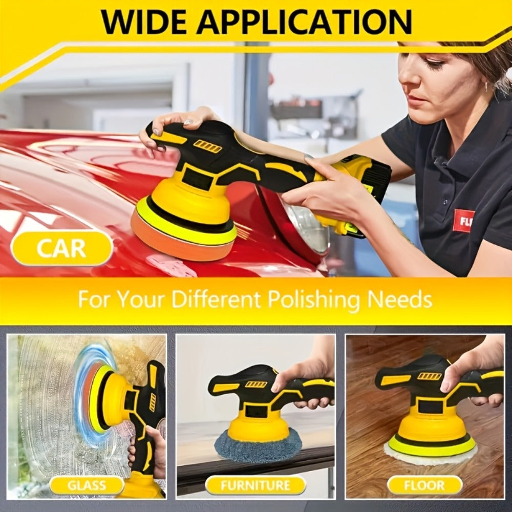 Cordless Car Polisher for DeWalt 20V Battery - 6 Variable Speeds 6800 RPM Buffer Polisher for Car Detailing Waxing Polishing Auto Scratch Removal Tool Gift for Men (Battery Not Included)