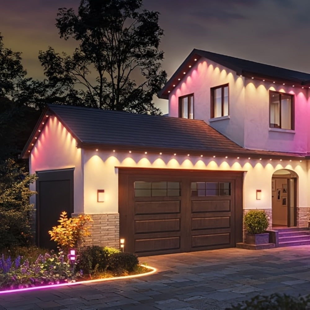 Permanent Outdoor Lights IP67 Waterproof ¨C RGB LED Eaves Light, App & Remote Control, Color Changing for Halloween, Christmas, Holiday, Party & Daily Roof Lighting (20/30/50/100/200/300/500 FT)